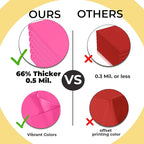 Exquisite 66% Thicker Premium Plastic Table Cloth Rectangle Table Cover 0.5 Mil 12 Pack Cerise Table Cloth 54 Inch x 108 Inch Disposable Tablecloth Won't Tear Easily Like Cheap Thin Brands
