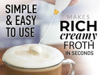 ZK Milk Frother Pitcher Stencil Stirrer Set - White Gold
