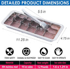 KAYCROWN 18/8 Stainless Steel Ice Cube Tray, 18 Slot Ice Tray with Easy Release Handle for Making Various Ice Cubes and Frozen Foods, Removable Slots for Easy Ice Cube Removal and Cleaning