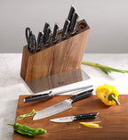 Cangshan HELENA Series German Steel Forged, HUA Knife Block Set (12-Piece, Black)