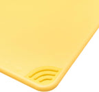 San Jamar Saf-T-Grip Plastic Cutting Board with Safety Hook, 12" x 18" x 0.5", Yellow, (Pack of 6)