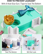 Nicpro 74oz Silicone Mold Making Kit, 20A Platinum Liquid Silicone Rubber, Jade Green Flexible, Silicone Molds Maker Mix Ratio 1:1 for Casting 3D Resins Molds DIY with Molds Housing, Mixing Cups