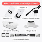Fullstar The Original Pro Chopper - Vegetable Chopper and Spiralizer, Food Chopper with Container, Fruit Slicer, Kitchen Gadgets & Accessories, Home Essentials (8 in 1, White)