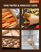 BAKLICIOUS 220 Pcs 9x13 inch Unbleached Parchment Paper Baking Sheets, Baklicious Pre-cut Heavy Duty Parchment Baking Paper for Air Fryer, Oven, Bakeware, Steaming, Cooking Bread, CupCake, Cookies