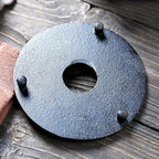 suyika Cast Iron Mat with Rubber Pegs/Feet for Japanese Tea Kettle Cast Iron Teapot Black Trivet 5.3in