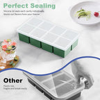Large Ice Cube Trays for Whiskey: GGOW Big Silicone Ice Cube Trays - Huge Square Ice Cubed Tray for Whisky and Cocktail