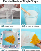 Nicpro 80oz Silicone Mold Making Kit, 15A Platinum Liquid Silicone Rubber, Flexible Silicone Molds Maker Mix Ratio 1:1 for Casting 3D Resins Candle Soap Molds DIY with Gloves, Sticks, Mixing Cups