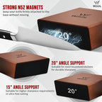 Rolling Knife Sharpener | Professional 15° Angle Manual Knife Sharpener For Japanese & Precision Blades with Magnetic Base & Non-Slip Grip