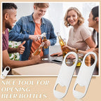 30 Pcs Flat Bottle Opener 3.5 x 1.18 inches Stainless Steel Beer bottle Openers Heavy Duty Bar Blade Solid Bottle Cap Opener Funny Bartender Bottle Opener for Kitchen Party Supplies,Silver