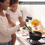 Silicone Spoons for Cooking - Extra Large Kitchen Spoons for Mixing, Serving, & Stirring - 600°F Heat-Resistant Non Stick Utensils Ladle - Dishwasher Safe, Solid,Black
