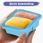 1 Cup Silicone Freezer Molds Silicone Freezer Tray with Lid 4 Pack Soup Freezer Containers Make 8 Soups, Broths, Stews, Sauces, Curries