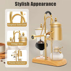 Balance Siphon Coffee Maker, Belgian Royal Coffee Machine Vacuum Brewing System, Gravity Vintage Coffee Makers, Manual Free-Standing Caffeic Machine, Capacity 400ml/13.53oz