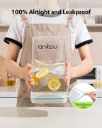 Airtight Pop Food Storage Container with Lid & 130ml Scoop, 4L/4.2qt BPA-Free Cereal, Rice, Flour, Pasta & Snack Container, Stackable & Durable,Kitchen Pantry Organizer