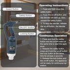 VONCI 750W Commercial Immersion Blender, Extra Heavy Duty Hand Blender with Variable Speed 8000-19000RPM, Handheld Stick Mixer with 20" SUS 304 Shaft, Commercial Emulsifier for Restaurant Kitchen.