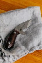 Middleton Made Knives Brew Shucker, Oyster Shucking Knife with Bottle Opener, Handmade & Professional Shucker Tool, USA Made, Walnut