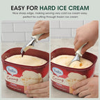 Beneno Heavy Duty Ice Cream Scoop - Upgraded Anti-Fracture Design, Comfortable Grip Long Handle, Effortless Scooping & Dishwasher Safe, Cream