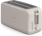bella 4 Slice Slim Toaster, Fits-anywhere™ Kitchenware, 6 Setting Shade Control with Reheat & Cancel Buttons, Fits Sourdough, 10” Long Slot, Anti Jam & Auto Shutoff, 900 Watt, Oatmilk