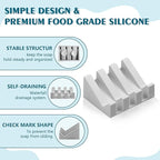 Self Draining Soap Dish,Silicone Suction Cup Soap Holder, Bathroom Soap Dish for Bar Soap,Can Extend Soap Life,Bathroom, Bath Tub, Kitchen Sink (4, Light Grey)