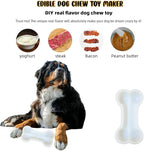 Large Silicone Dog Bone Mold 2 Pack - Large Bone Shaped Ice Cube Trays, Dishwasher Safe Non-Stick Freezer & Oven Mold for Frozen Treats, Baking, Dog Chews (White)