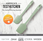 DI ORO Silicone Spatula - 600°F Heat-Resistant Rubber Kitchen Spatula for Baking, Scraping, & Mixing - BPA Free Nonstick Cookware Safe Flexible Utensil for Cooking - Seamless & Dishwasher Safe (Sage)