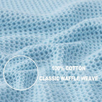 Homaxy 100% Cotton Waffle Weave Kitchen Dish Towels, Ultra Soft Absorbent Quick Drying Cleaning Towel, 13 x 28 Inches, 6-Pack, Sky Blue