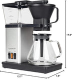 SimplyGoodCoffee Coffee Maker / Coffee Machine. 8 Cup Automatic Drip Pour Over Coffee Brewer. Easy To Use, Gold Cup Standard. Black/Stainless Steel
