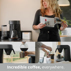 Ratio Four Coffee Machine - Coffee Maker with Removable Water Tank - Drip Coffee Maker with 4 Minute Brew Time - 5-20 Ounce Single-Serve Coffee Maker - 11.5”H x 7.5”W