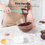 U-Taste Heat Resistant Silicone Spatula - 600ºF Hot-Proof Food Grade Kitchen Baking Bowl Scraper, Flexible and Sturdy Rubber Cooking Utensil for Mixing Scraping in NonStick Cookware (4 Pcs, Colorful)