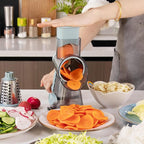 Cheese Grater with Handle, Multifunctional Manual Rotary Cheese Grater - Cheese Shredder Easily Chop Carrots, Potatoes, Vegetables and Fruits and Easy to Clean(blue)