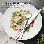 KINGSTONE Silverware Set, 5 Piece Flatware Cutlery Set for 1, 18/10 Stainless Steel Silverware Mirror Polished Dishwasher Safe for Home, Restaurant, Wedding, Party(Silver, 5 pieces for 1)