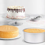 HomeMall Round Cake Pan Set of 3 (6 x 3 inch/8 x 3 inch/10 x 3 inch), Aluminum Baking Pans for Layer Cakes, Heavy Duty Non-Stick, Evenly Baking Tools for Home Kitchen, Birthday Wedding Anniversary