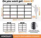 HOMEDANT 5 Tier Storage Shelves Adjustable Laminated Boltless Garage Metal Shelving Unit Heavy Duty Utility Rack Shelf Warehouse Pantry Closet Kitchen 35.9" W x 16.2" D x 71.3" H 10Pack