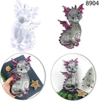 3D Dragon Wall Decor Silicone Molds Set, Welcome Sign and Baby Dragon Resin Casting Molds, DIY Home Decoration