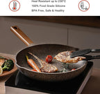 4 Pack Silicone Kitchen Cooking Tongs Set, Stainless Steel Nonstick Food Tong with BPA Free Silicone Tips for Serving Pasta Spaghetti Steak Pie Pizza Salad Vegetable Fruit Grilling BBQ Buffet 9" & 12"