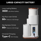 Burr Coffee Grinder,Wirsh Electric Single Dose Coffee Grinder Geimori GU38 with 38mm 6-Core Conical Burr,Stepless Adjustment for Drip,French Press,Cold Grind Settings from Fine to Coarse