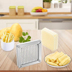VEVOR Replacement Chopper Blade, 1/4 inch, 3 PCS French Fry Blade Assembly with 6 Extra Knives, Stainless Steel Dicer Parts and Push Block for Cutting Potatoes Carrots Onions Cucumbers Mushrooms
