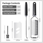 Cheese Grater with Non-Slip Handle, Extra Coarse Grater,L12" X W2.5"