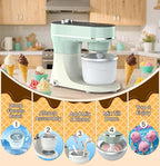 Stand Mixer Set, 6QT Kitchen Mixer with LED Touchscreen, 11-Speed Tilt-Head Mixer with Timer, 4 Preset Menus, Stainless Steel Bowl, Dough Hook, Whisk, Beater,Plus 2QT Ice Cream Maker Attachment