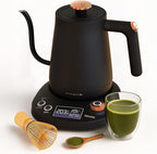 Vianté Electric Gooseneck Kettle with Precise Temperature Control. Pour Over Coffee & Tea Kettle. Boil-Dry Protection & Keep Warm Function. Stainless Steel, BPA-Free. Includes V60#2 Filters. 0.8L