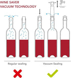 Vacu Vin Wine Saver Pump Pink with Vacuum Wine Stopper - Keep Your Wine Fresh for up to 10 Days - 1 Pump 4 Stoppers - Reusable - Made in the Netherlands
