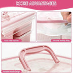 moleath Bento Box with 6 Removable Compartments Lunch Box, Microwave & Dishwasher Safe, Leakproof BPA-Free Snack Containers Ideal for Office, Picnic, Camping, Party, Travel, Pink