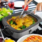 Magnifique 4-Quart Slow Cooker with Casserole Manual Warm Setting - Perfect Kitchen Small Appliance for Family Dinners, Dishwasher Safe Crock, Stainless Steel