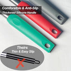 2 Pack Spatulas, Solid & Slotted Silicone Spatula Set, Stainless Steel Handle Coated with Silicone, Non Stick Turners, Heat Resistant Rubber Spatulas for Fish, Eggs, Pancakes, WOK, Teal