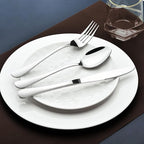 Silverware Set for 6, 30 Piece Heavy Duty Stainless Steel Flatware Utensils Cutlery Set Including Steak Knife Fork and Spoon, Dishwasher Safe, Gift Package for Wedding Housewarming