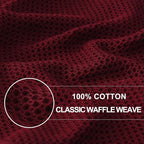 Homaxy 100% Cotton Waffle Weave Kitchen Dish Towels, Ultra Soft Absorbent Quick Drying Cleaning Towel, 13 x 28 Inches, 8-Pack, Burgundy