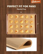 16x24 inch Unbleached Heavy Duty Parchment Paper Sheets, 100Pcs Precut Non-Stick Full Parchment Paper for Baking, Cooking, Grilling, Frying, Steaming, Full Sheet Baking Pan Liners
