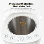 OCTAVO Water Boiler & Warmer 5 Liter, 304 Stainless Steel Water Tank, 700 Watt 6 Adjustable Water Temperature, LCD Touch Control Screen, Child Lock with Water Shortage Indicator