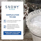 Snowy River Clear, Cocktail & Margarita Sugar Rimmer - Vibrant Color Glass Rimming Sugar with Medium Crystal Texture - 4oz