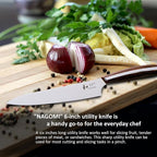 NAGOMI] 6 inch Kitchen Petty Knife, Japanese Kitchen Cooking Utility Knife, Fruit Paring knife for slicing fruit, tender pieces of meat, sandwiches | Stylish Gift Box