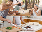 14pcs Chef Knife Set with Roll Bag, Professional Stainless Steel Japanese Knife Set with Pakkawood Handle for Professional Chef, Camping, Travel, BBQ, RV or Gift Beige